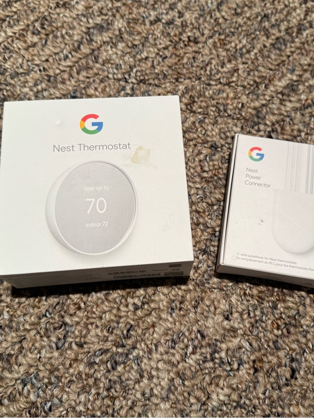 Google Nest Thermostat with Nest Power Connector — White